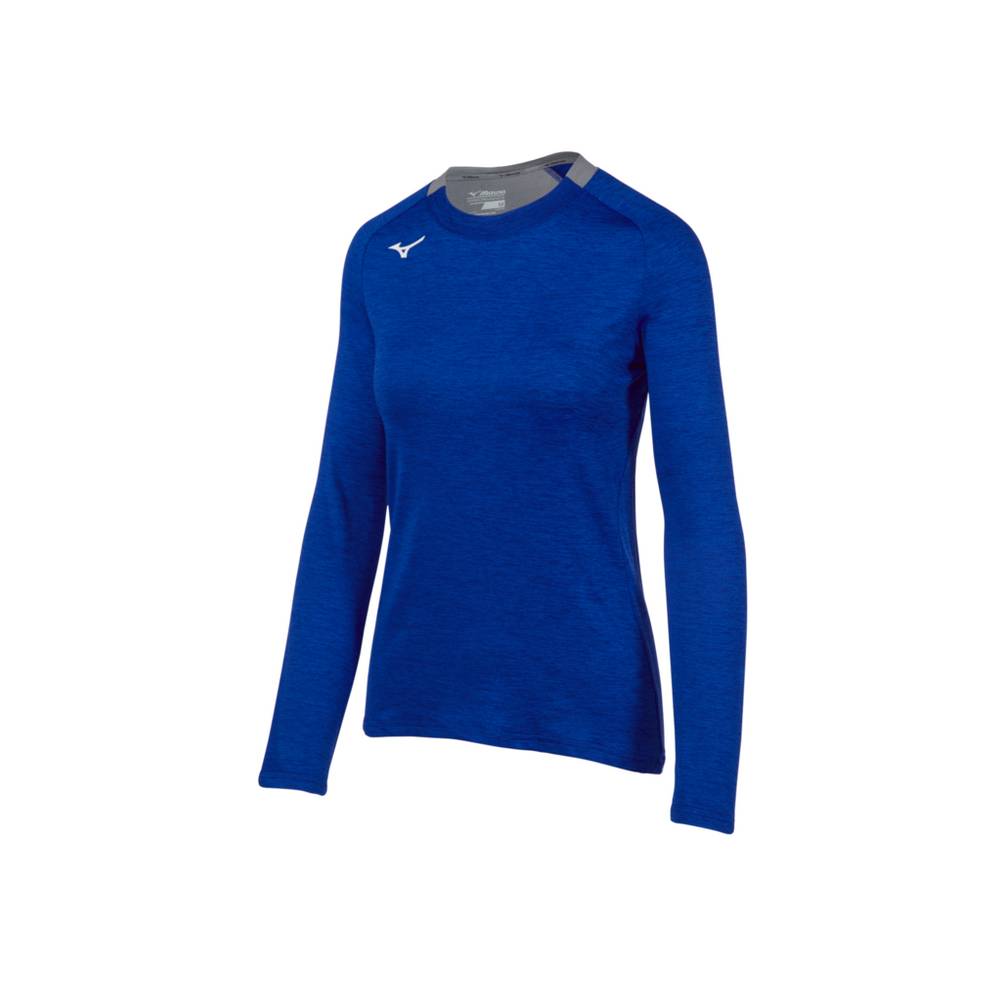 Sudaderas Mizuno Alpha Long Sleeve Mujer Azul Real Ofertas VMKD-09783